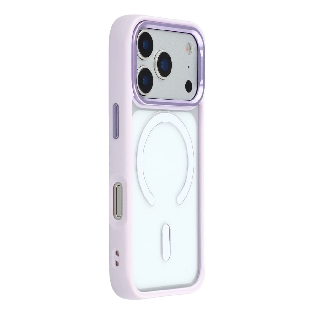 For iPhone 17 Pro Clear Phone Case Compatible with MagSafe PC TPU Back Cover (Phone Case Only) - Purple