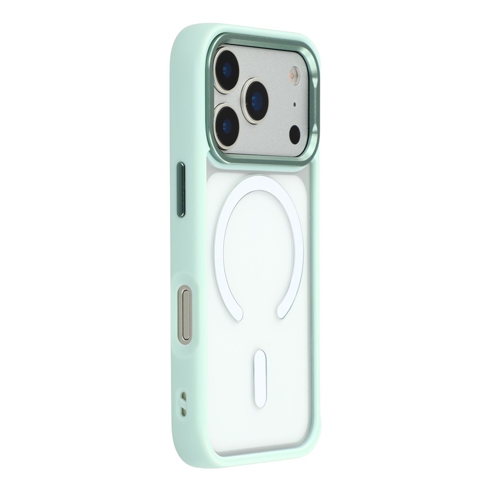 For iPhone 17 Pro Clear Phone Case Compatible with MagSafe PC TPU Back Cover (Phone Case Only) - Green