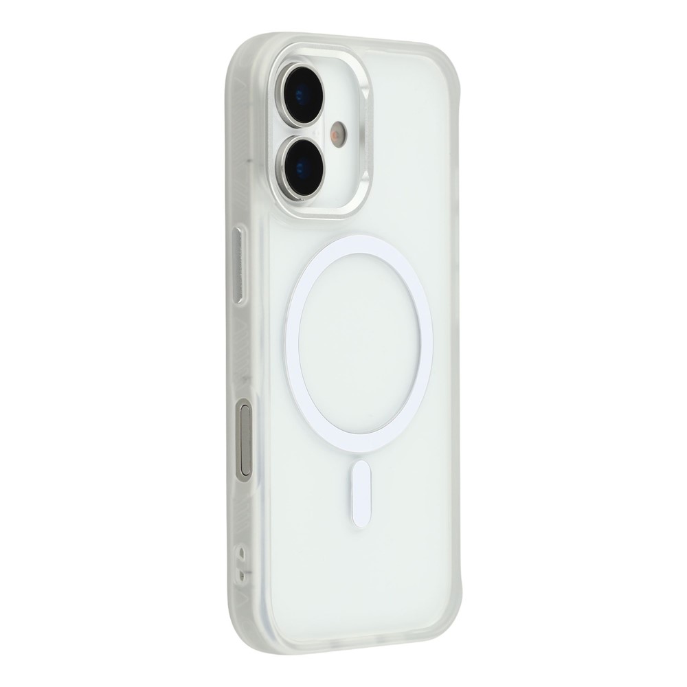 For iPhone 17 Clear Phone Case Compatible with MagSafe PC TPU Back Cover (Phone Case Only) - White