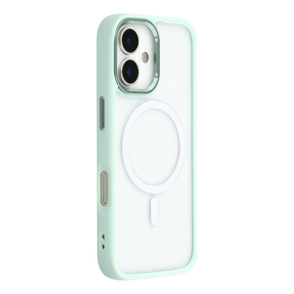 For iPhone 17 Clear Phone Case Compatible with MagSafe PC TPU Back Cover (Phone Case Only) - Green