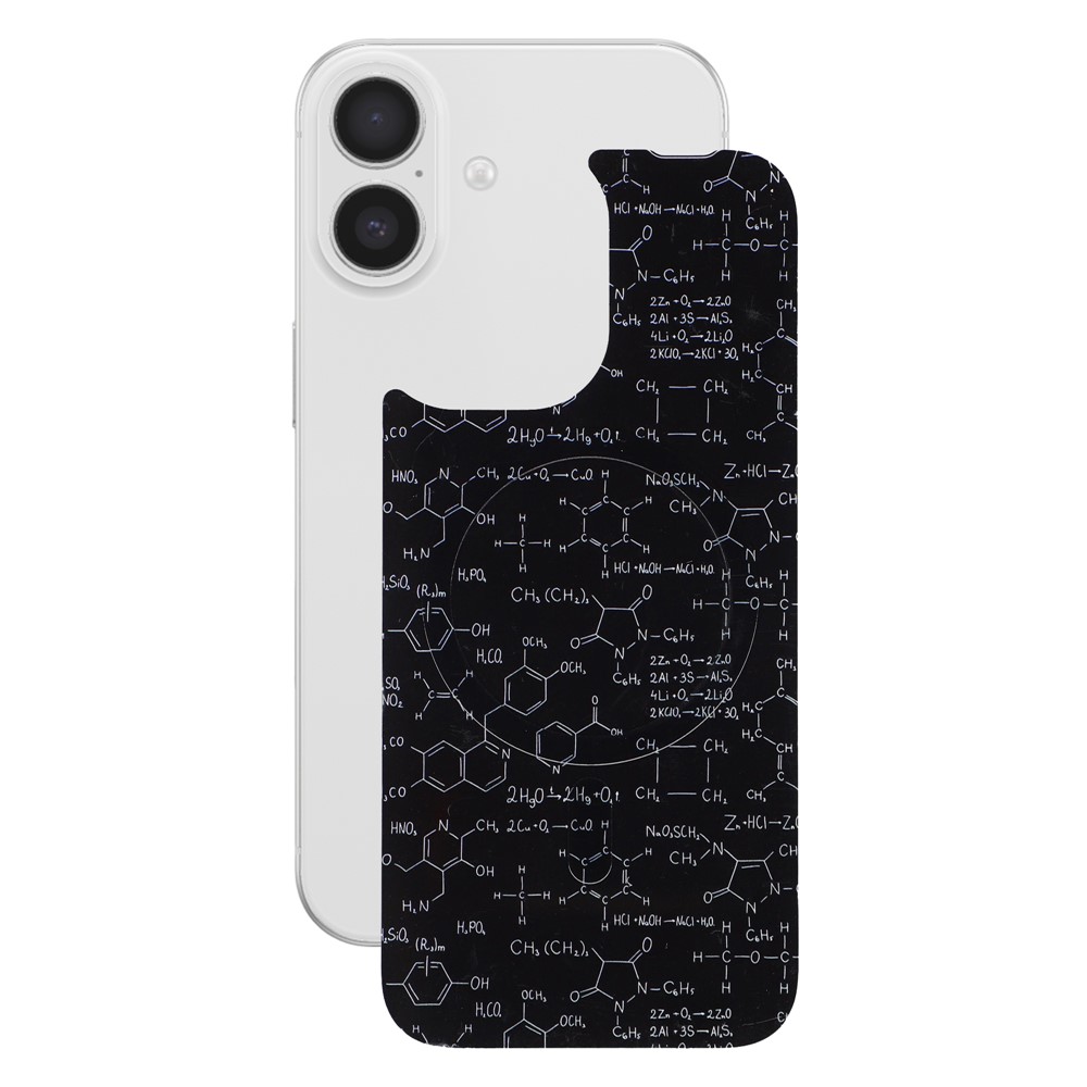 For iPhone 17 Magnetic Back Plates Pattern Printed Quick Change Backplate (Backplate Only) - Chemical Formula