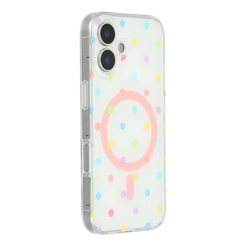 For iPhone 17 Case Polka Dot Pattern TPU + PC Phone Cover Compatible with MagSafe - Multi-color
