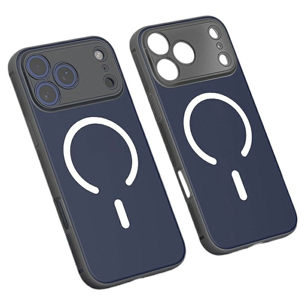 Q.COO For iPhone 17 Pro Magnetic Case Shockproof TPU Phone Cover Compatible with MagSafe - Light Sand Blue