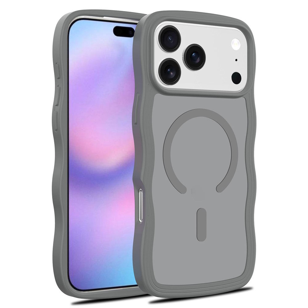 Bulk Purchasing For iPhone 17 Pro Case Wave Edge PC + TPU Matte Phone Cover Compatible with MagSafe - Dark Grey