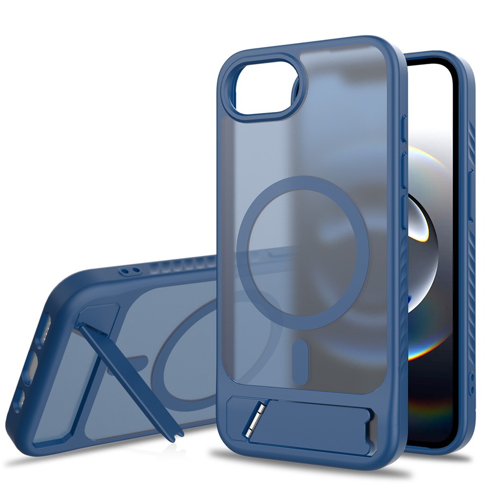 Bulk Purchasing for iPhone 16e Case Compatible with MagSafe Skin Feel PC + TPU Kickstand Phone Cover - Sapphire