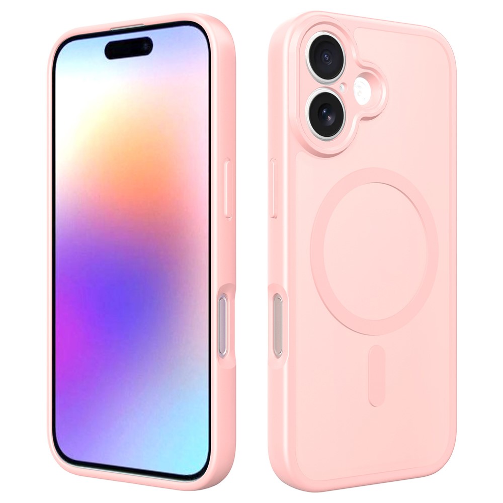Bulk Purchasing for iPhone 16 Plus Case Matte Skin Feel PC + TPU Phone Cover Compatible with MagSafe - Pink