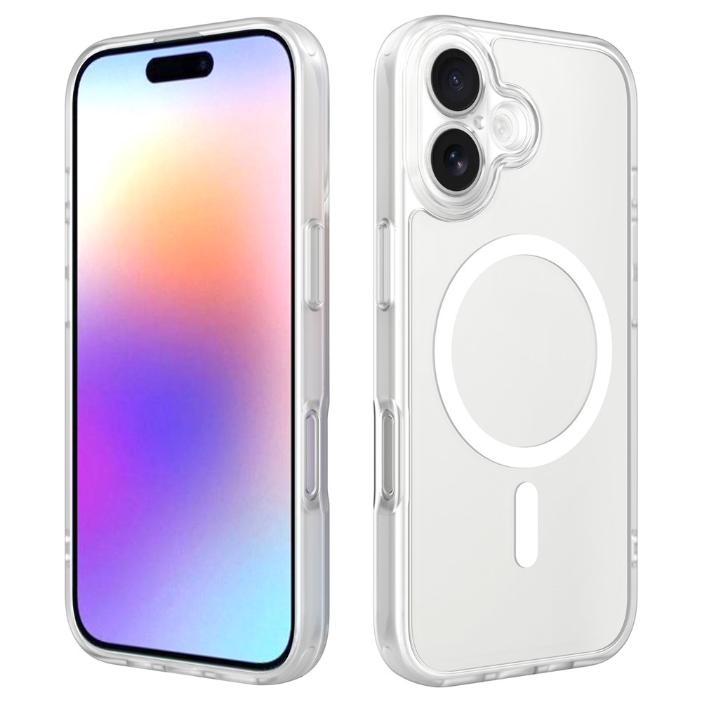 Bulk Purchasing for iPhone 16 Case Matte Skin Feel PC + TPU Phone Cover Compatible with MagSafe - White