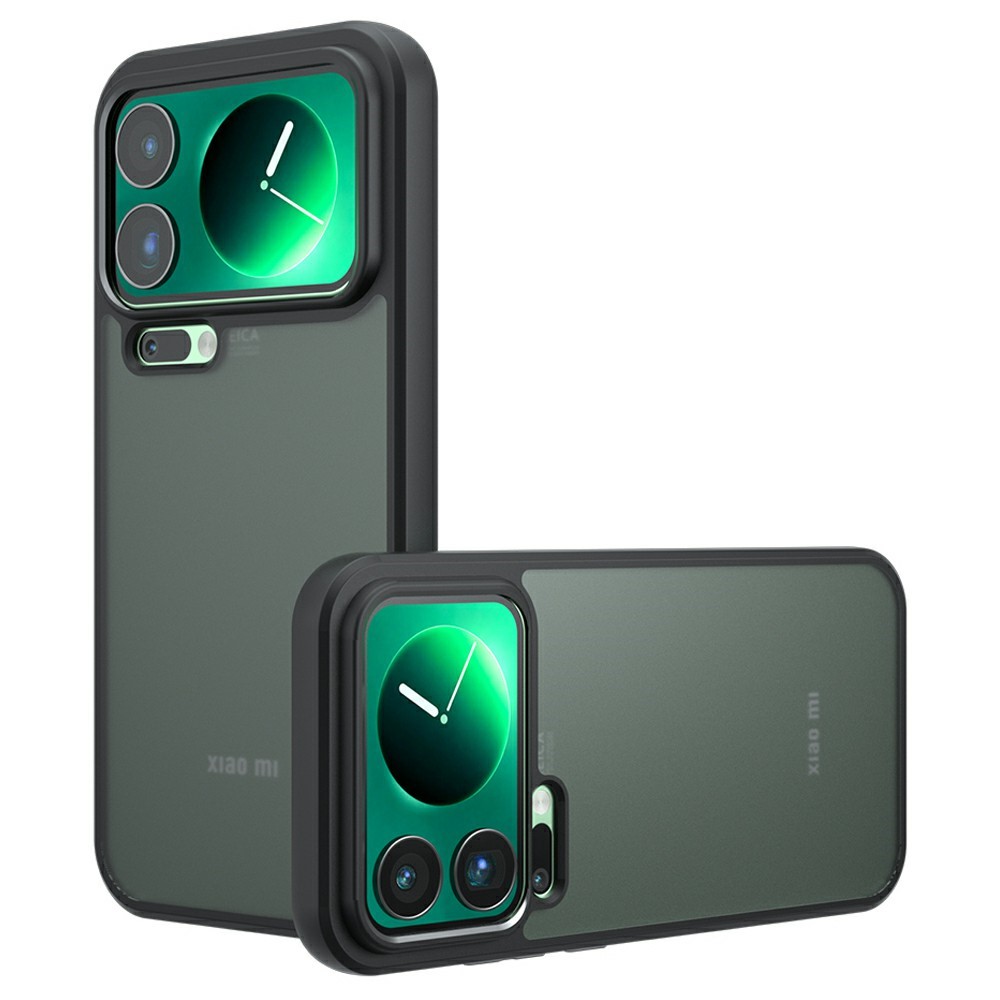 For Xiaomi 17 Pro Max Case Skin-Touch TPU + PC Matte Phone Shell, Transparent Black