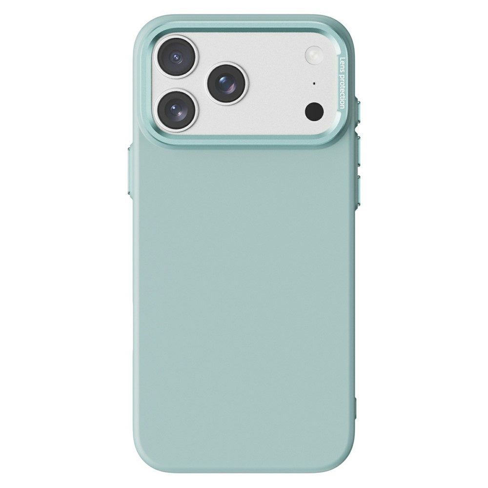 For iPhone 17 Pro Max Magnetic Case Plant-based Fiber + PC Phone Cover with Metal Lens Frame - Green