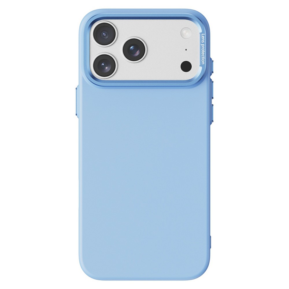 For iPhone 17 Pro Magnetic Case Plant-based Fiber + PC Phone Cover with Metal Lens Frame - Blue