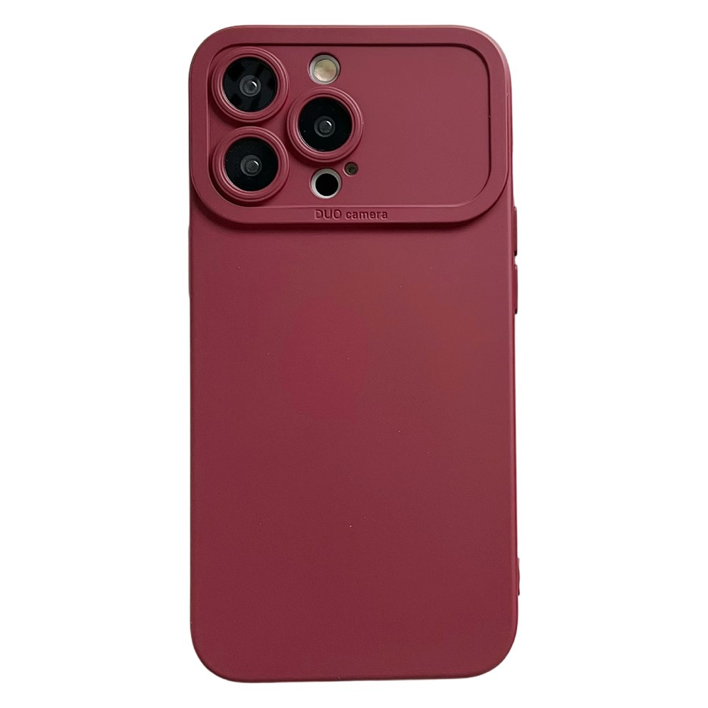 YCADEN For iPhone 14 Pro Max Case Precision Cutout TPU Protective Phone Cover - Wine Red