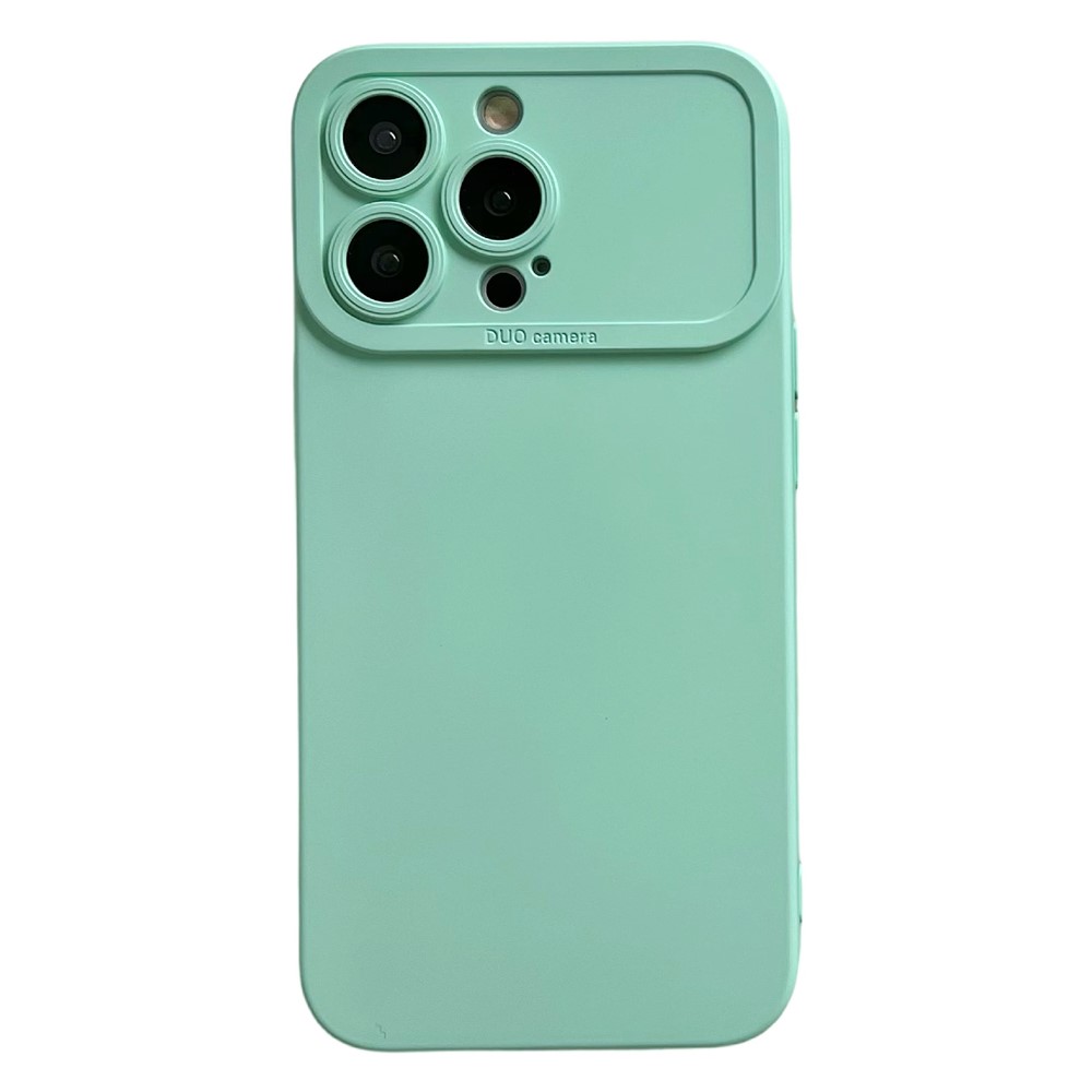 YCADEN For iPhone 13 Pro Max Case Precision Cutout TPU Protective Phone Cover - Light Cyan