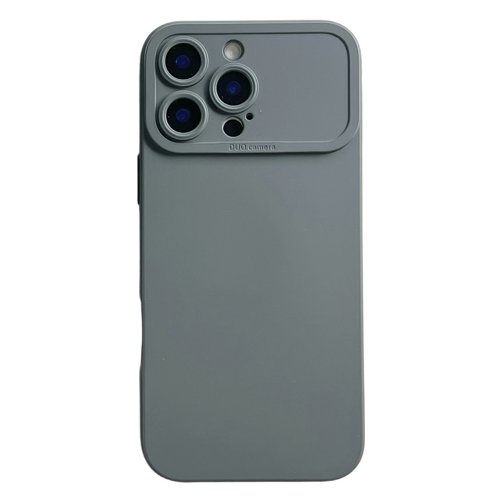 YCADEN For iPhone 16 Pro Max Case Precision Cutout TPU Protective Phone Cover - Dark Grey