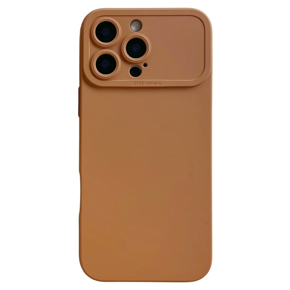 YCADEN For iPhone 16 Pro Max Case Precision Cutout TPU Protective Phone Cover - Brown