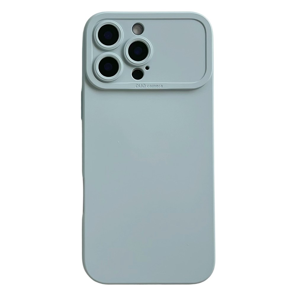 YCADEN For iPhone 16 Pro Max Case Precision Cutout TPU Protective Phone Cover - Grey Blue