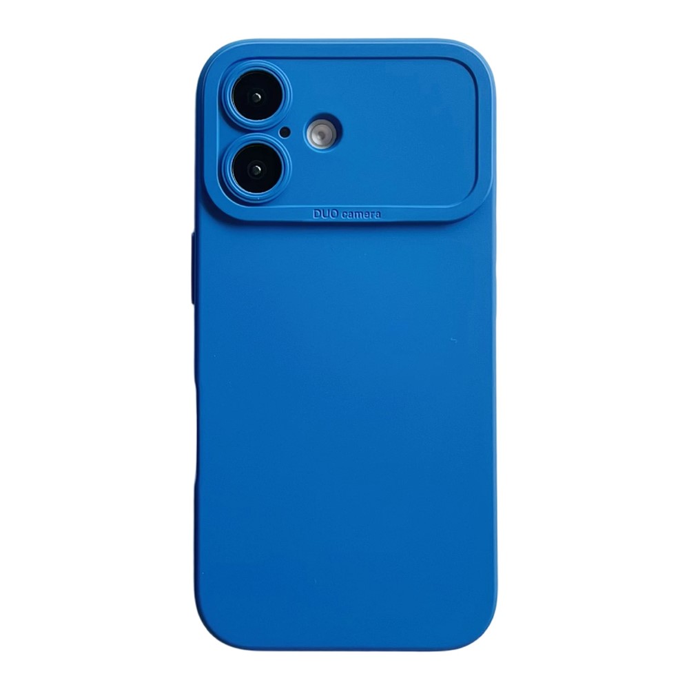 YCADEN For iPhone 16 Case Precision Cutout TPU Protective Phone Cover - Sapphire