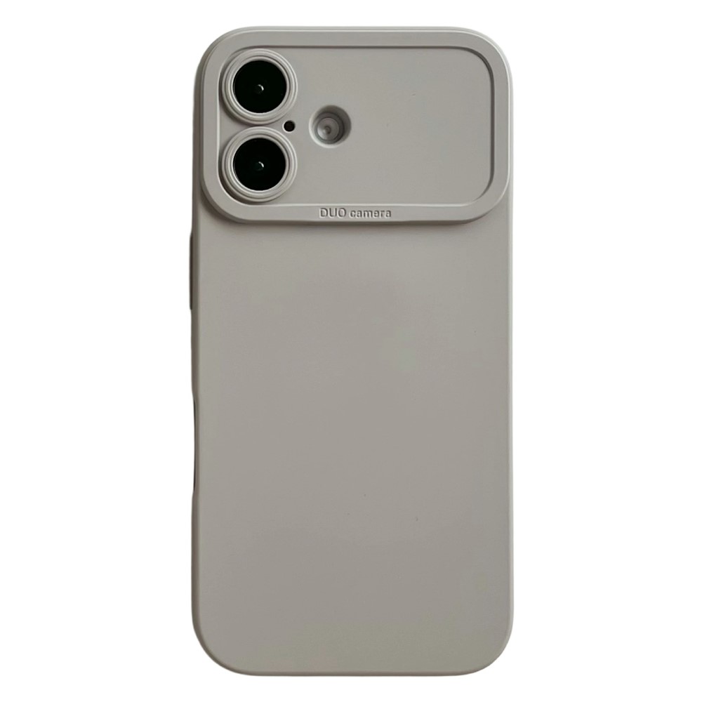 YCADEN For iPhone 16 Case Precision Cutout TPU Protective Phone Cover - Titanium Grey