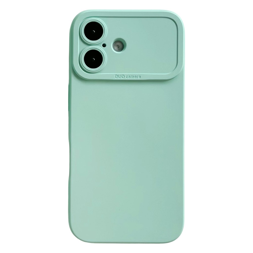 YCADEN For iPhone 16 Case Precision Cutout TPU Protective Phone Cover - Light Cyan