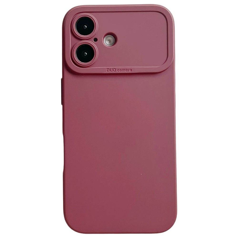 YCADEN For iPhone 16 Case Precision Cutout TPU Protective Phone Cover - Wine Red