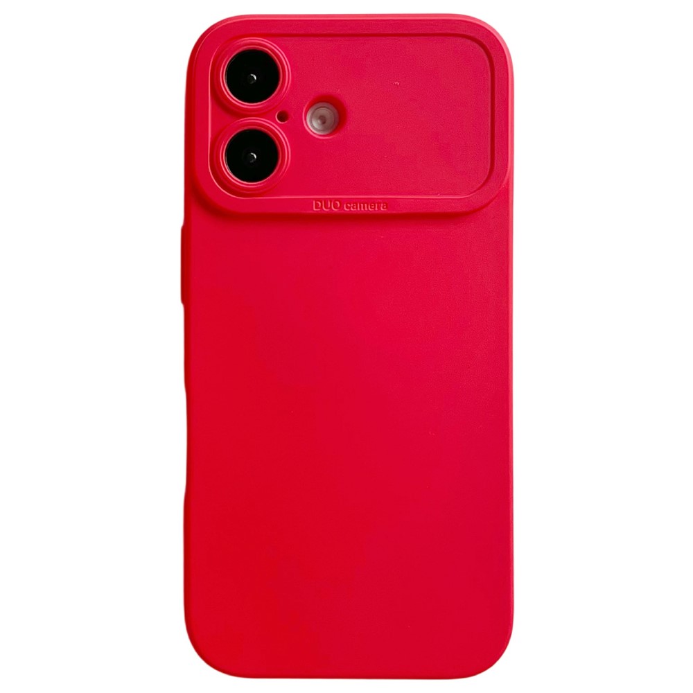 YCADEN For iPhone 16 Case Precision Cutout TPU Protective Phone Cover - Red