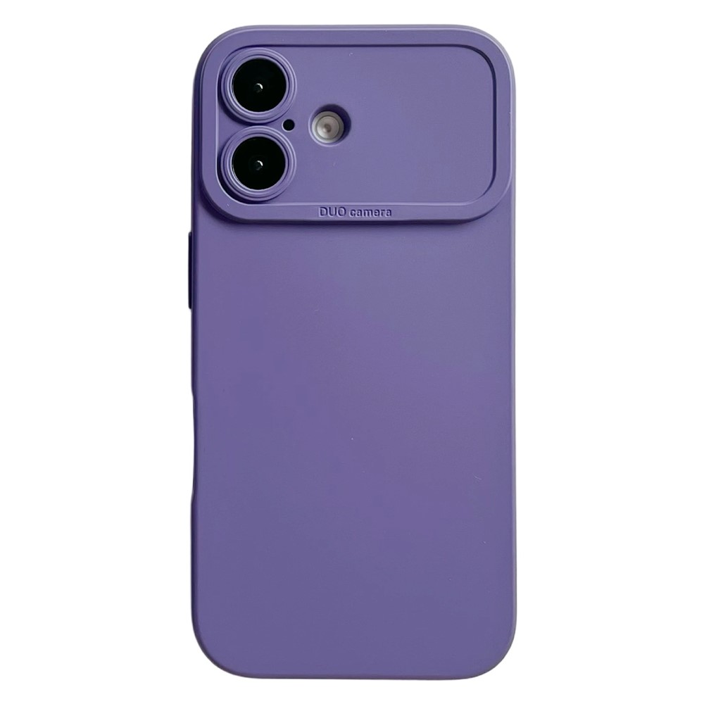 YCADEN For iPhone 16 Case Precision Cutout TPU Protective Phone Cover - Dark Purple