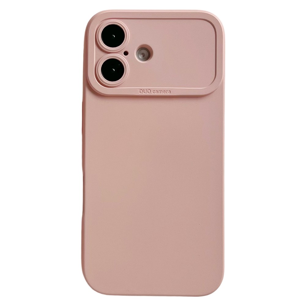 YCADEN For iPhone 16 Case Precision Cutout TPU Protective Phone Cover - Light Pink