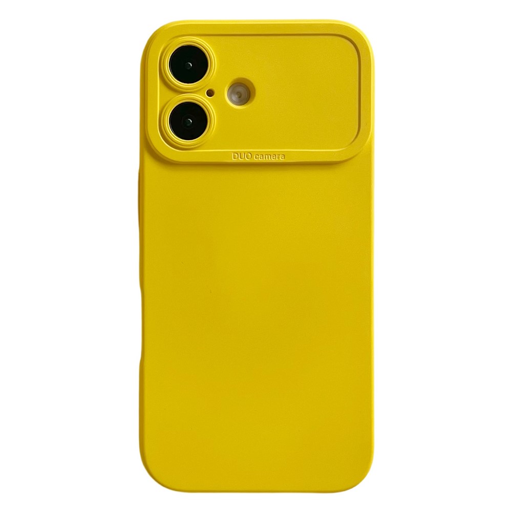 YCADEN For iPhone 16 Case Precision Cutout TPU Protective Phone Cover - Yellow