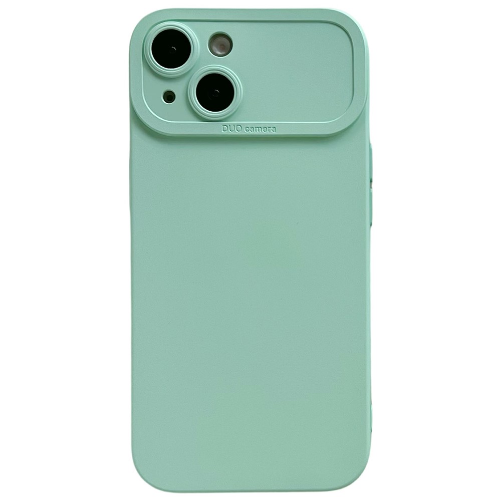 YCADEN For iPhone 15 Case Precision Cutout TPU Protective Phone Cover - Light Cyan