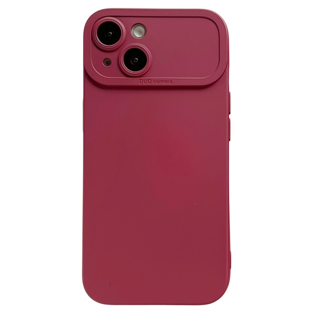 YCADEN For iPhone 15 Case Precision Cutout TPU Protective Phone Cover - Wine Red