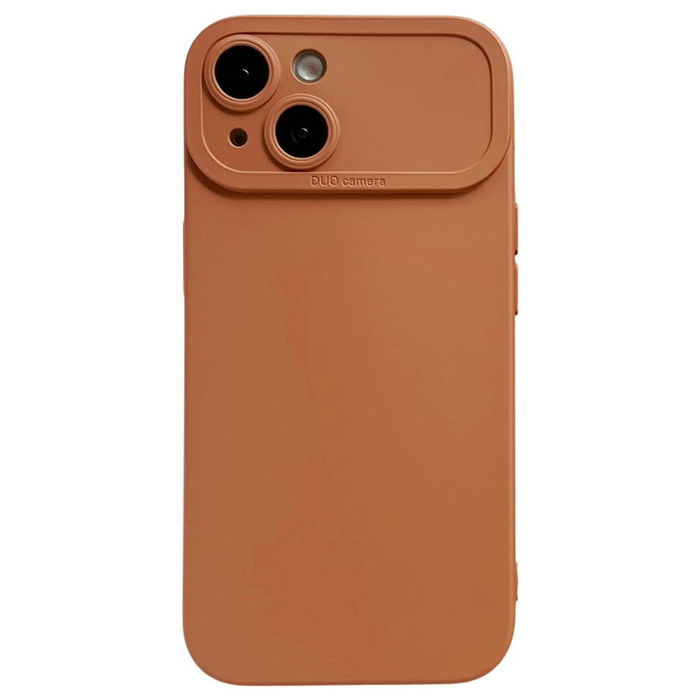 YCADEN For iPhone 15 Plus Case Precision Cutout TPU Protective Phone Cover - Brown