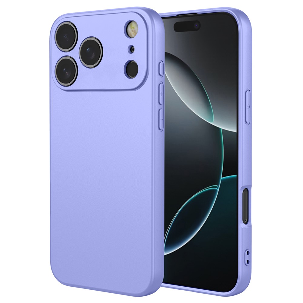 For iPhone 17 Pro Max Case Liquid Silicone Feel Soft TPU Protective Phone Cover - Purple