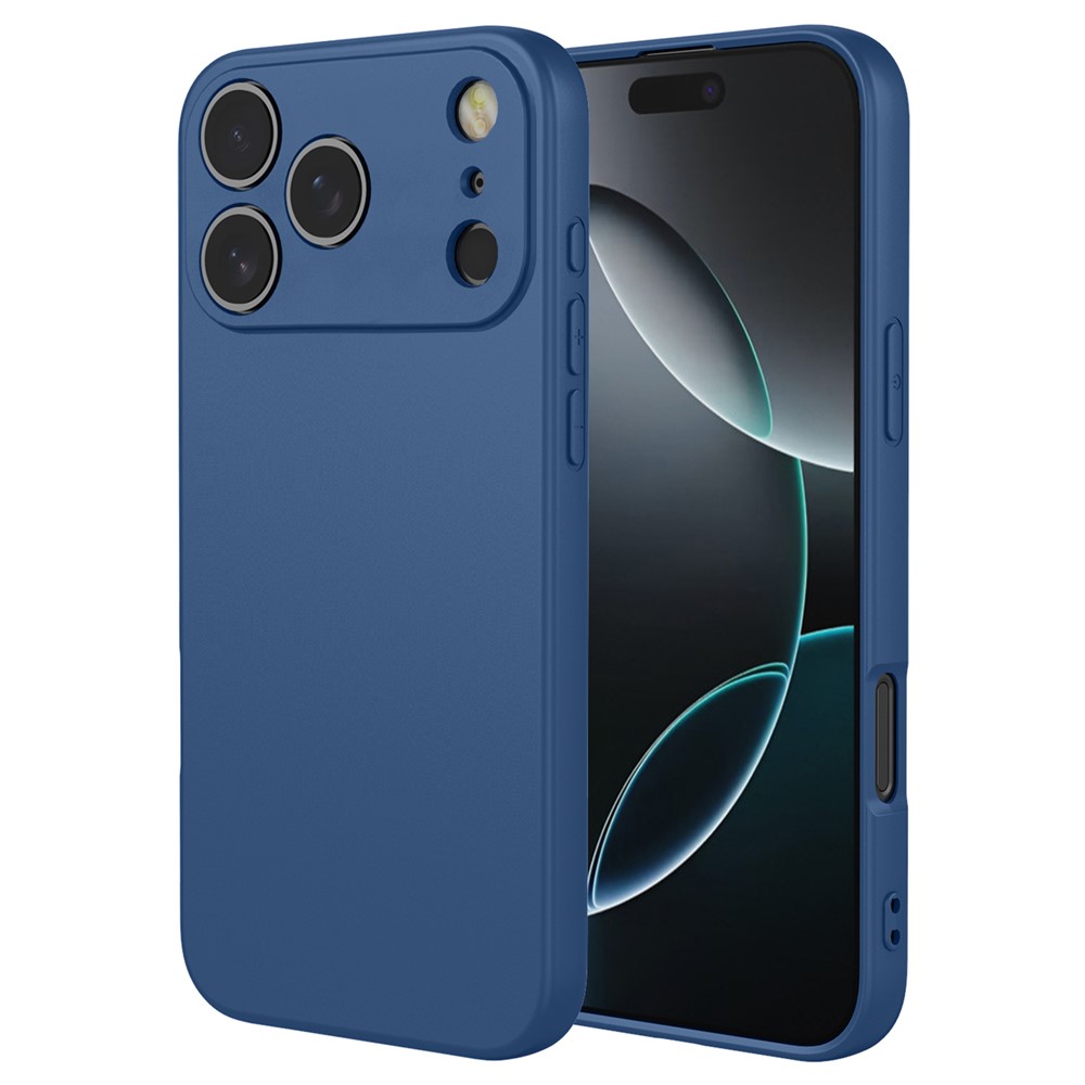 For iPhone 17 Pro Case Liquid Silicone Feel Soft TPU Protective Phone Cover - Blue