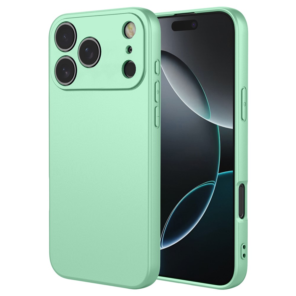 For iPhone 17 Pro Case Liquid Silicone Feel Soft TPU Protective Phone Cover - Matcha Green