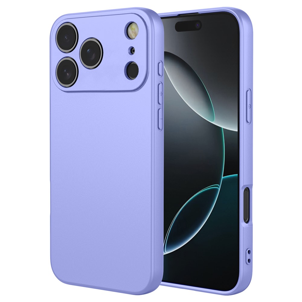 For iPhone 17 Pro Case Liquid Silicone Feel Soft TPU Protective Phone Cover - Purple