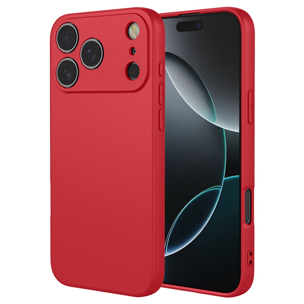 For iPhone 17 Pro Case Liquid Silicone Feel Soft TPU Protective Phone Cover - Red