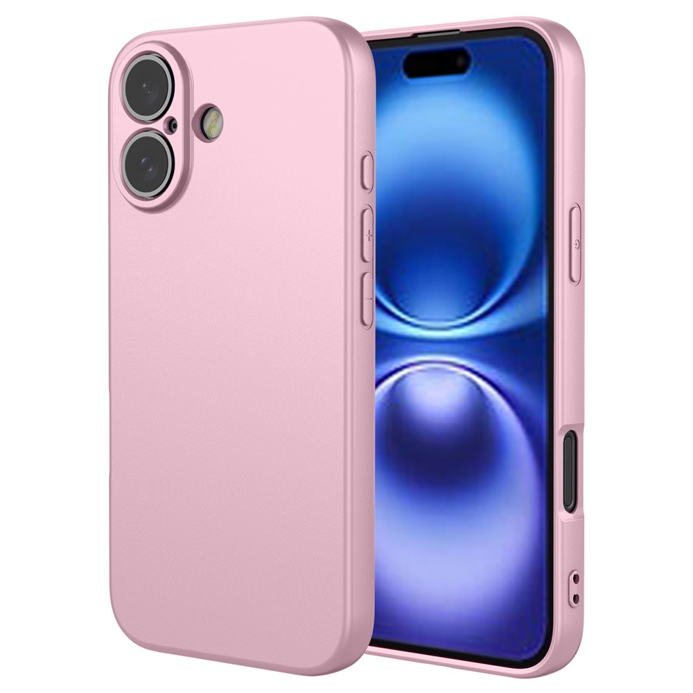 For iPhone 17 Case Liquid Silicone Feel Soft TPU Protective Phone Cover - Pink