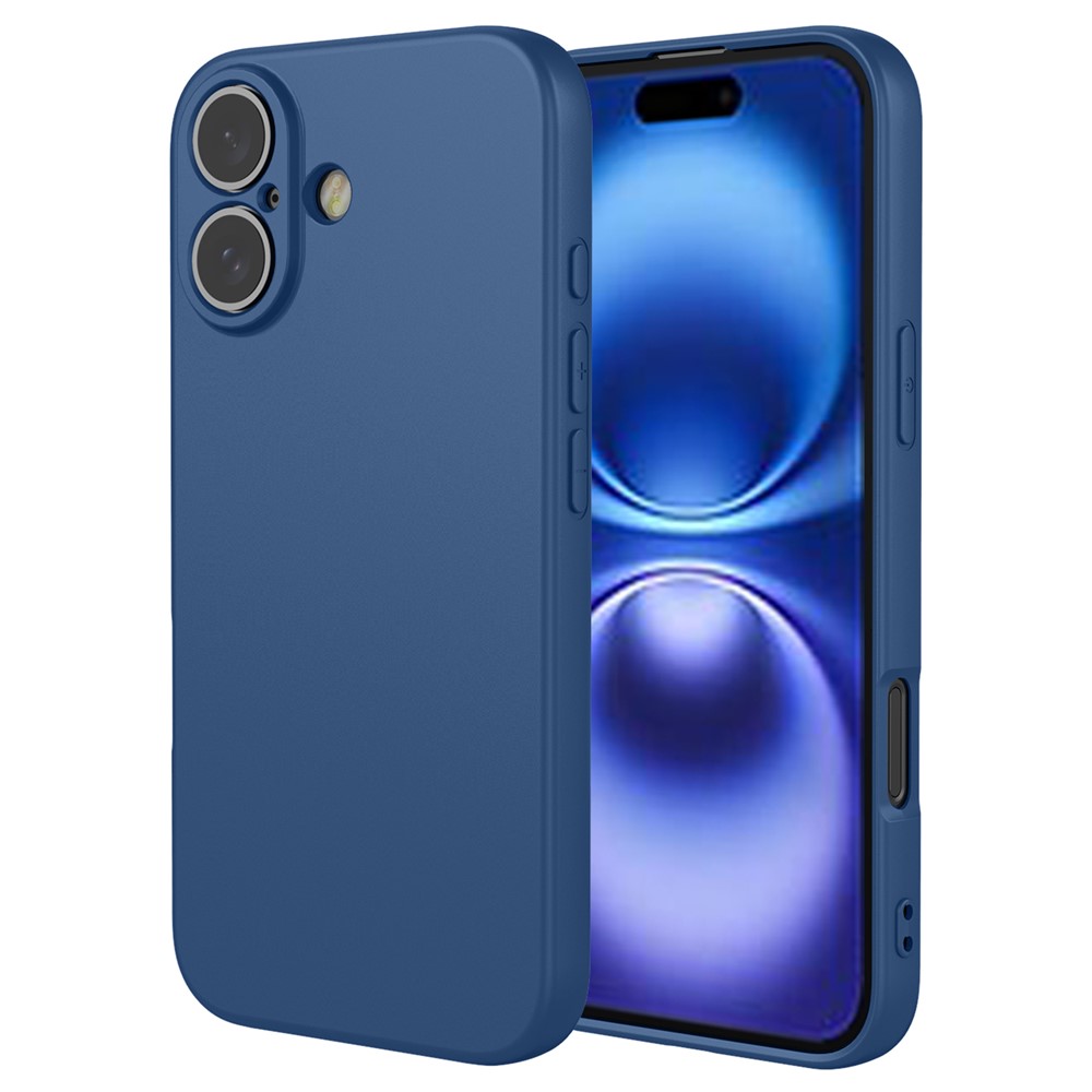 For iPhone 17 Case Liquid Silicone Feel Soft TPU Protective Phone Cover - Blue