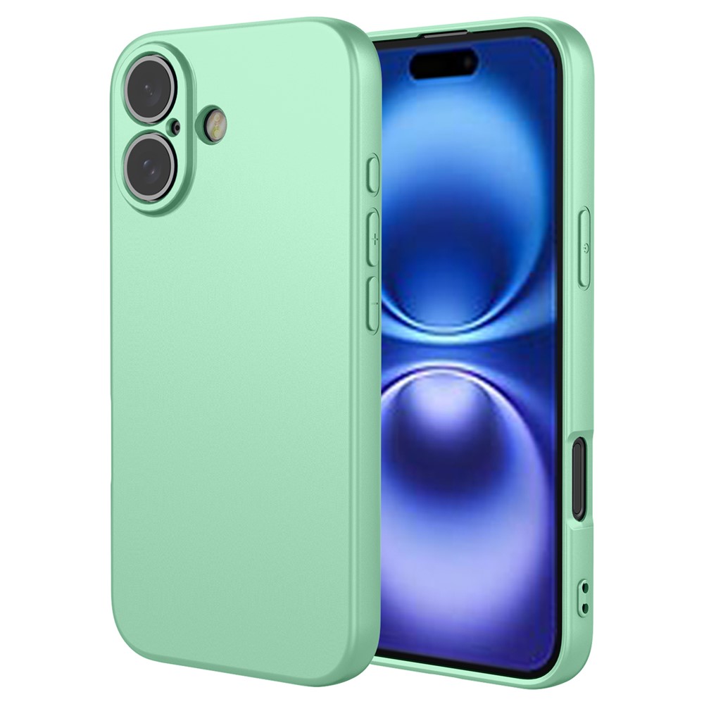 For iPhone 17 Case Liquid Silicone Feel Soft TPU Protective Phone Cover - Matcha Green