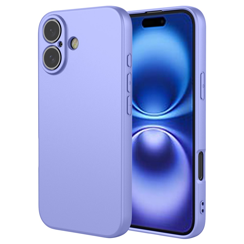 For iPhone 17 Case Liquid Silicone Feel Soft TPU Protective Phone Cover - Purple