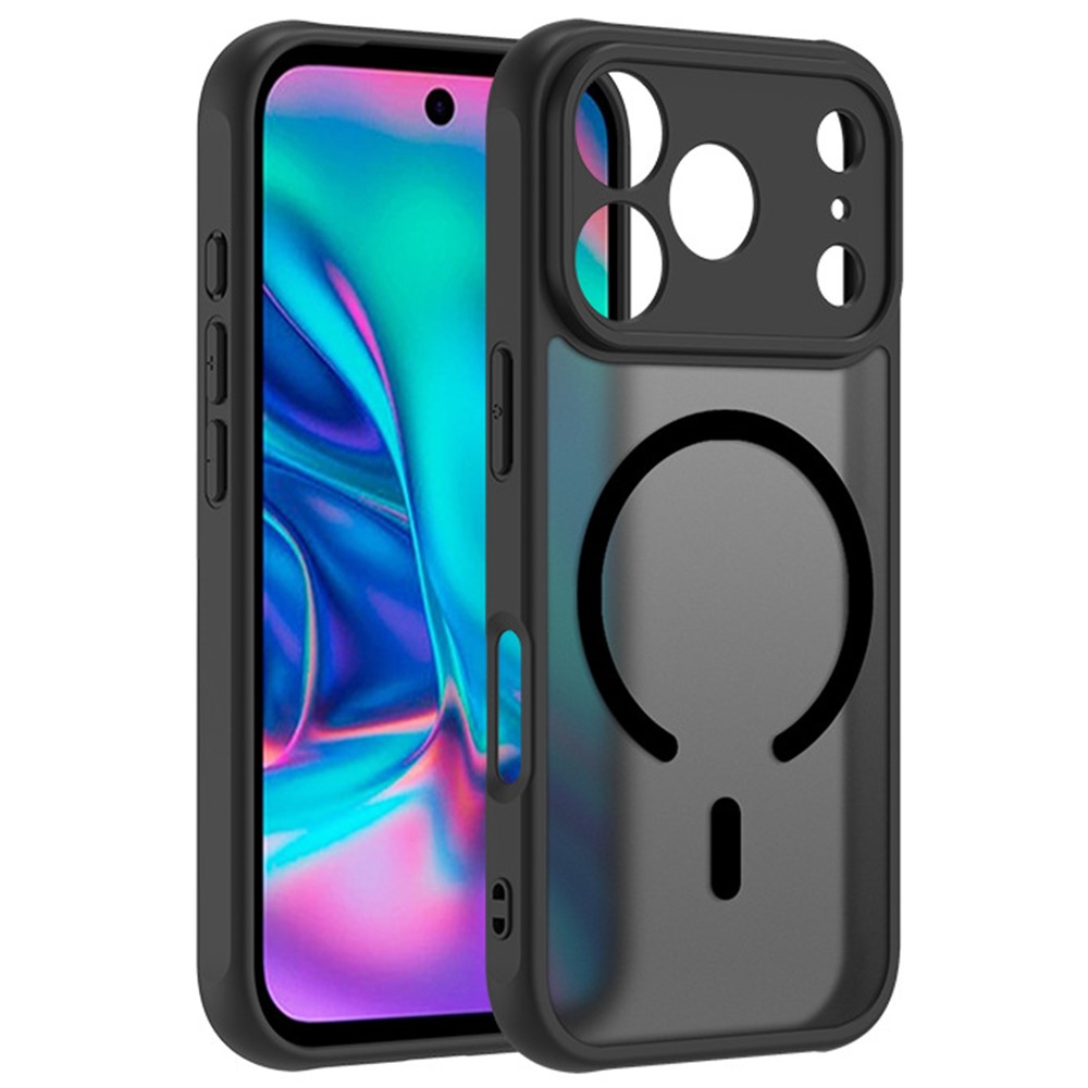 For iPhone 17 Pro Case Compatible with MagSafe Skin-Touch PC + TPU Matte Back Cover