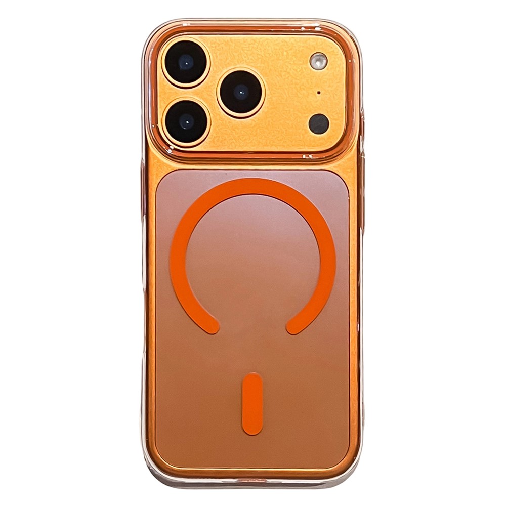 For iPhone 17 Pro Max Case Compatible with MagSafe Ultra Thin Clear PC Phone Back Cover - Orange