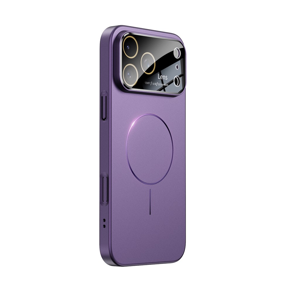 For iPhone 17 Pro Max Case Rubberized Skin Touch Magnetic PC Phone Cover Compatible with MagSafe - Dark Purple
