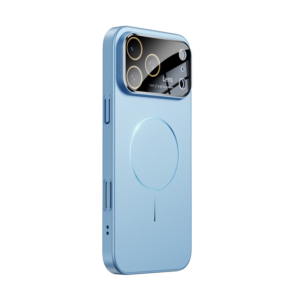 For iPhone 17 Pro Case Rubberized Skin Touch Magnetic PC Phone Cover Compatible with MagSafe - Blue