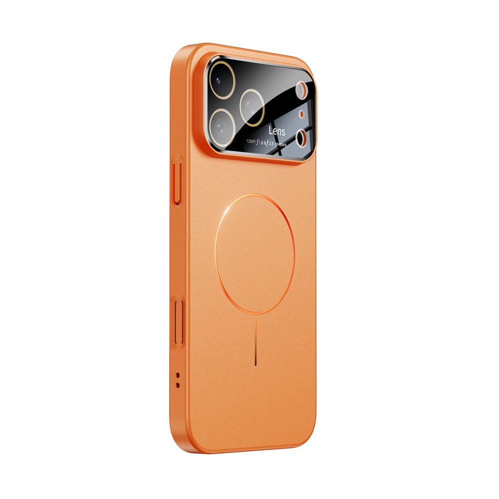 For iPhone 17 Pro Case Rubberized Skin Touch Magnetic PC Phone Cover Compatible with MagSafe - Orange
