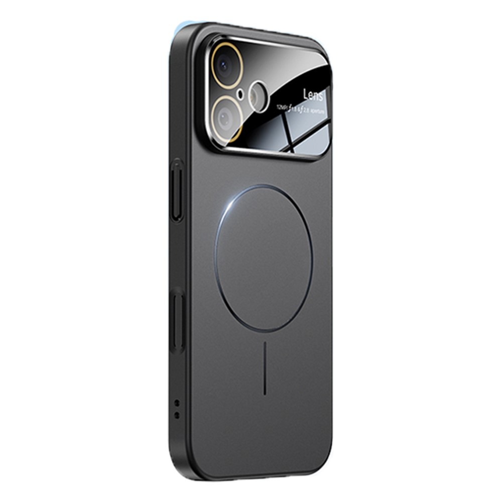 For iPhone 17 Case Rubberized Skin Touch Magnetic PC Phone Cover Compatible with MagSafe - Black