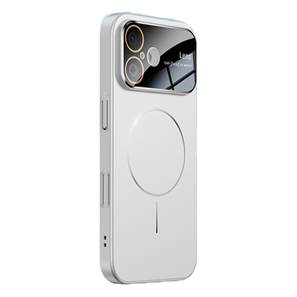 For iPhone 17 Case Rubberized Skin Touch Magnetic PC Phone Cover Compatible with MagSafe - White