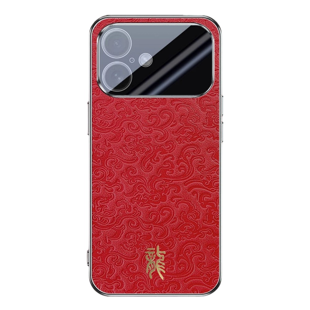 For iPhone 17 Case Loong Pattern Electroplated PC + TPU Shockproof Phone Cover - Red