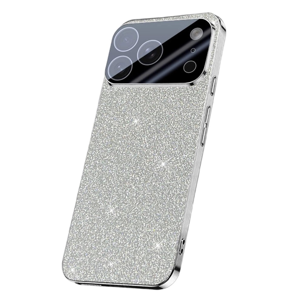 For iPhone 17 Pro Case Sparkling Starlight Glitter Electroplated Shockproof PC + TPU Phone Cover - Silver
