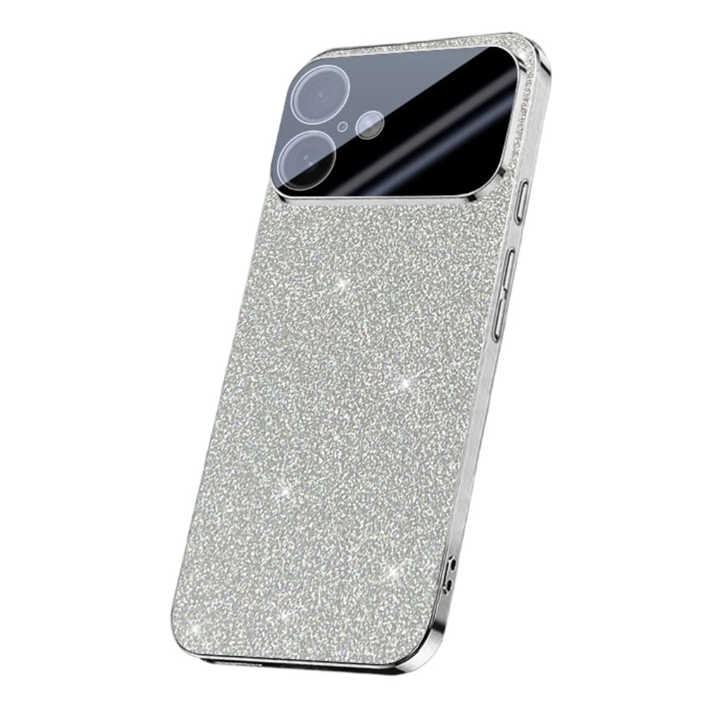 For iPhone 17 Case Sparkling Starlight Glitter Electroplated Shockproof PC + TPU Phone Cover - Silver
