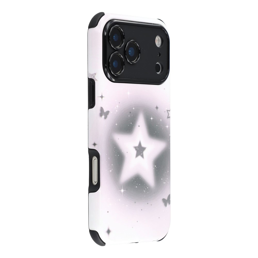 For iPhone 17 Pro Max Case IMD Pattern Design Corner Protection PC + TPU Phone Cover - Star